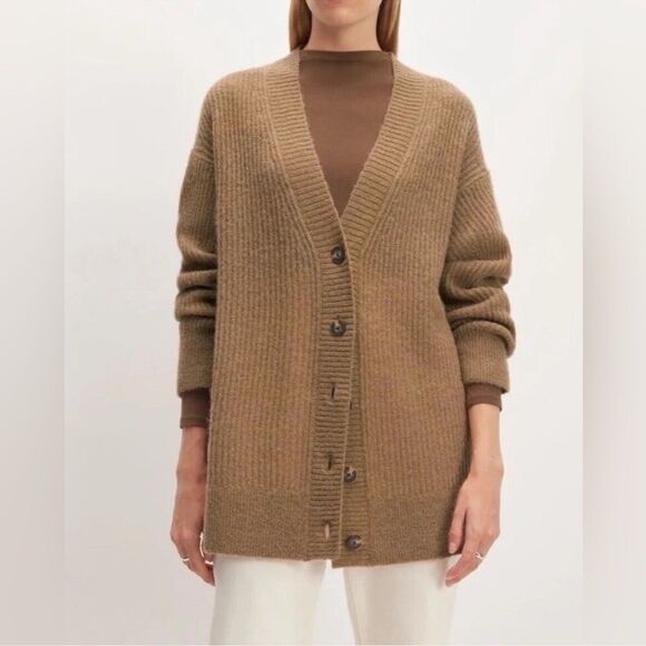 Everlane The Oversized Alpaca Merino Blend Cardigan...